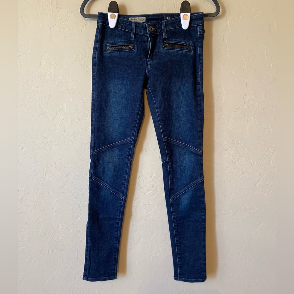 AG Adriano Goldschmied The Moto Zipper Legging Jeans 25R